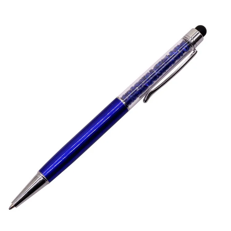 Capacitor blue 15 шт.,, офисные канцелярские принадлежности, офисные принадлежности для школьников, шариковая ручка 0,7 мм, тонкая крышка с кристаллами и бриллиантами, смешанные цвета - Цвет: Capacitor blue