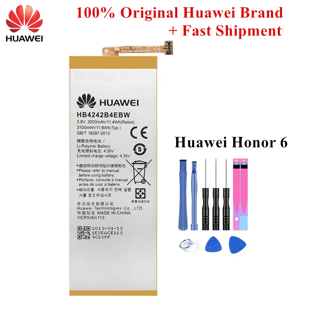 100% Оригинальный аккумулятор HB4242B4EBW для Huawei Honor 6 4X 7i искусственная фотография