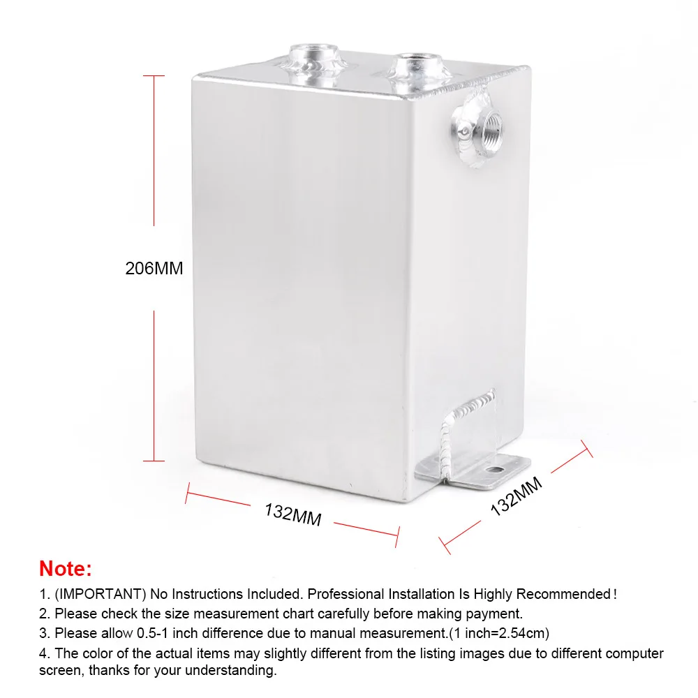 Гоночный 3 л автомобильный топливный резервуар для перенапряжения алюминия