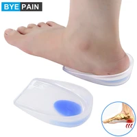 1pair silicone heel protector pad for shock absorption plantar fasciitis pain relief foot care insert insole reusable cushion