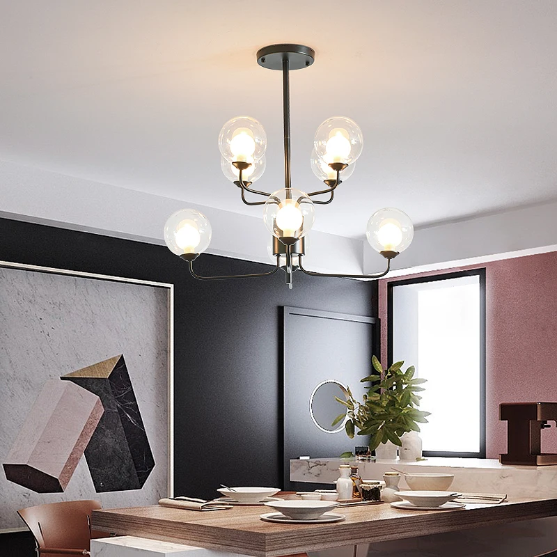 Люстра потолочная в скандинавском стиле детская декоративная цветная лампа e27