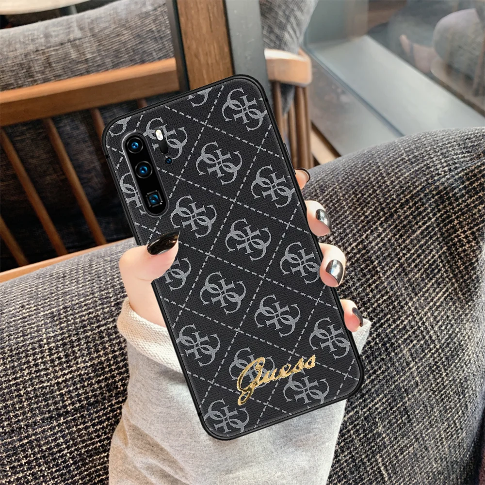 

G-Guessing America Luxury Brand Phone Case For Huawei P Mate 10 20 30 40 Lite Pro smart Z 2019 nova 5t black Etui Soft