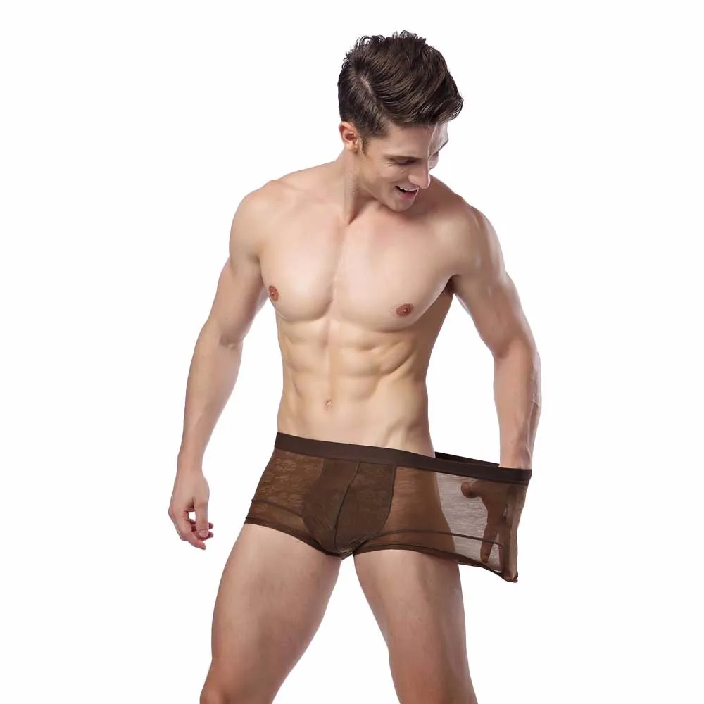 Модные новые мужские боксеры сексуальное нижнее белье для мужчин из бамбукового