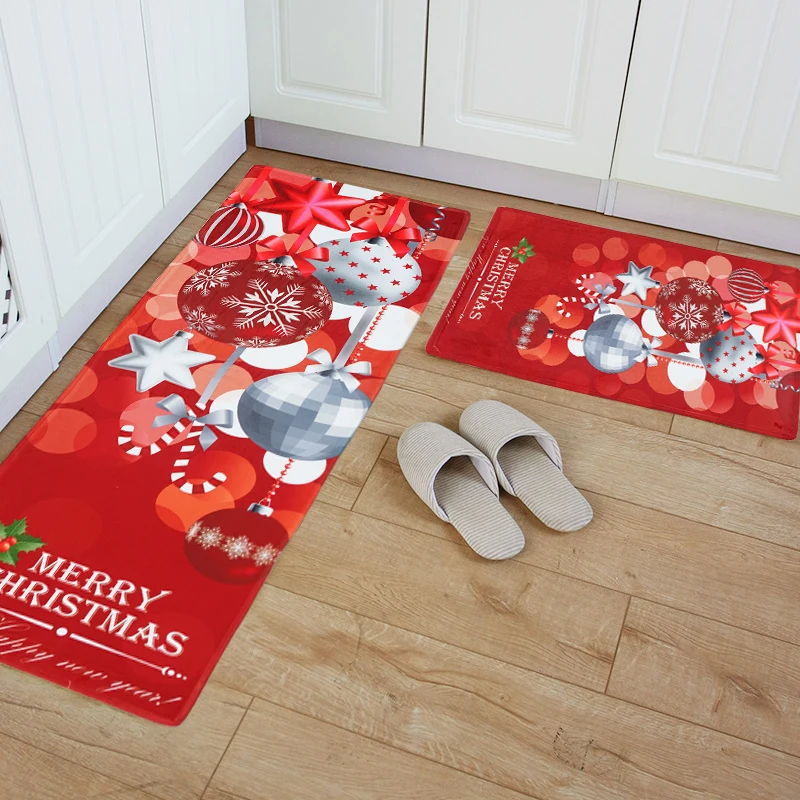 Рождественские коврики противоскользящая кухня столовая комната камин