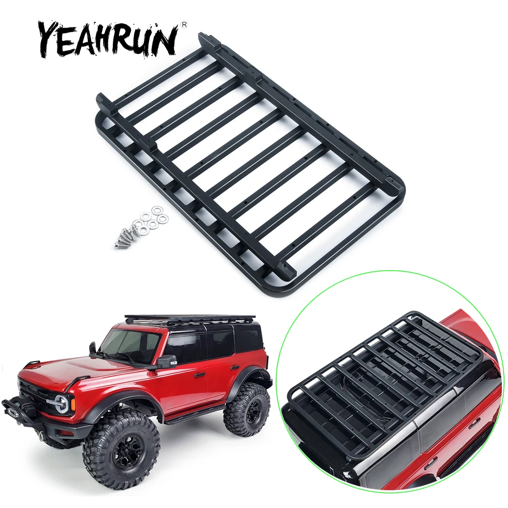 

YEAHRUN CNC Metal Roof Luggage Rack for Traxxas TRX4 TRX-4 Bronco 1/10 RC Crawler Car DIY Parts Accessories