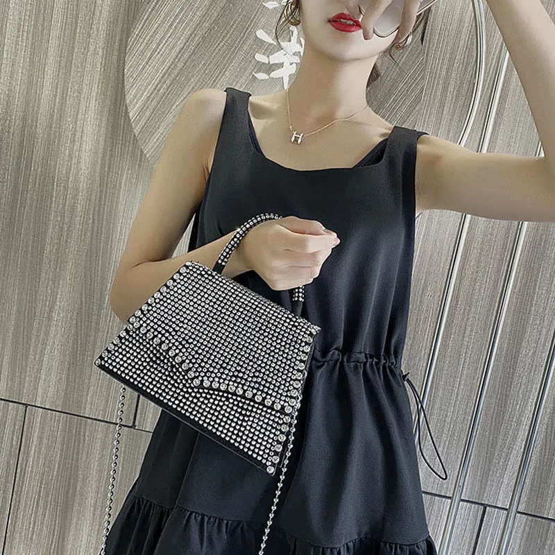

Diamond Flap Small Tote Bag Quality PU Leather Women's Designer Female Handbags And Purses Fashion Chain Shoulder Crossbody Bags