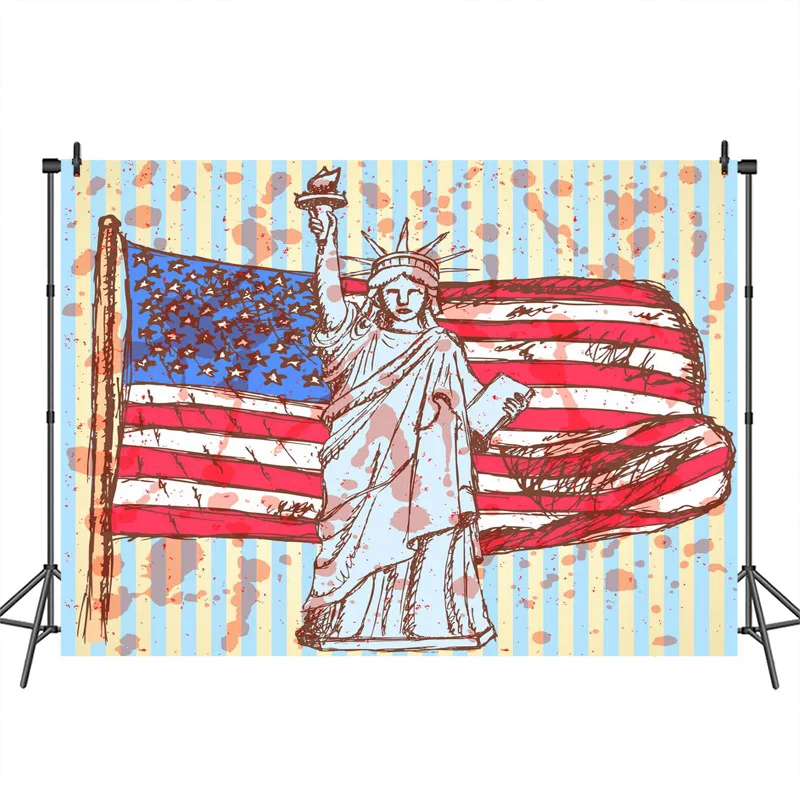 Фотофон День Независимости фотография Статуя Свободы декорация Баннер фоны для