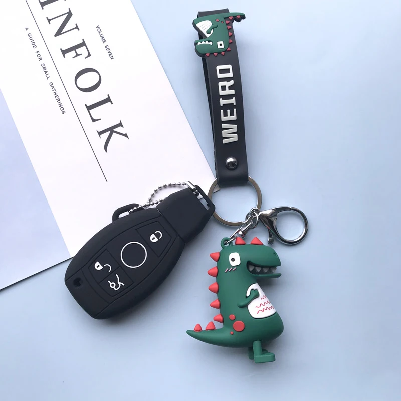 

Silica gel Car Keychain Remote Car Key Case Cover Fob Suitable For Mercedes Benz A B GLC CLA GLA CLS S E C Class W204 W205 W212