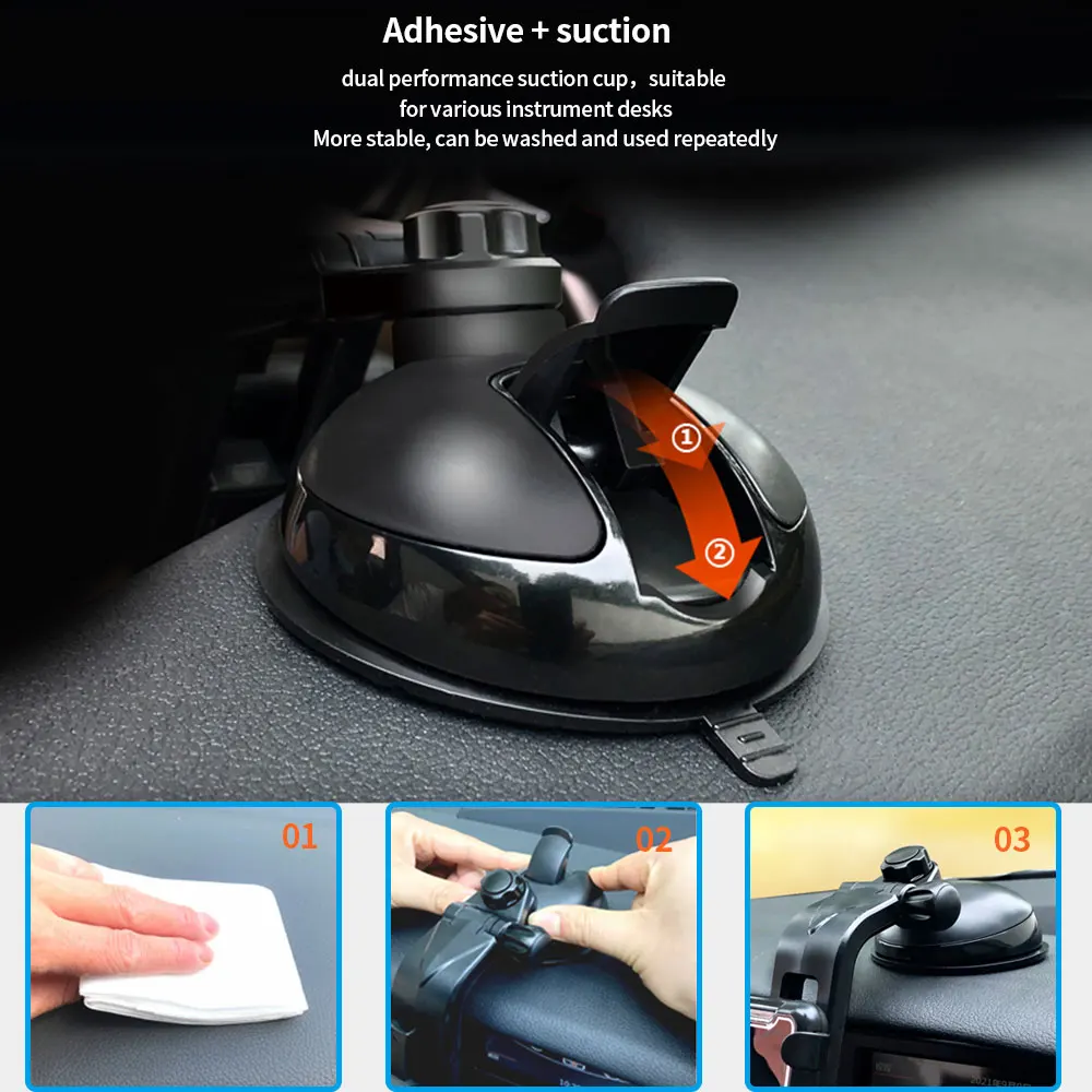 Universal Sucker Car Phone Holder Mount Stand GPS For iPhone 13 12 Pro Xiaomi 11 Huawei P40 Samsung S30 In Car Cellphone Holder