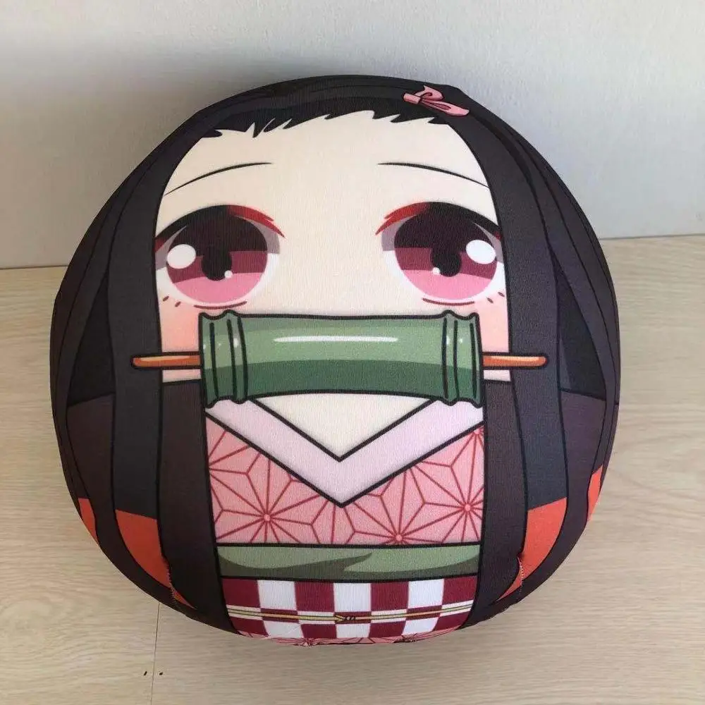 

Demon Slayer: Kimetsu No Yaiba Tanjiro Kamado Humanoid Doll Pillow Cartoon Figure Ornament Bolster Pillow Anime Around
