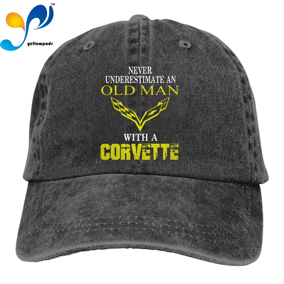 

Never Underestimate An Old Man With A Corvette New Baseball Hat Cap Women And Men Fashion Visor Adjustable Hip Hop Hat