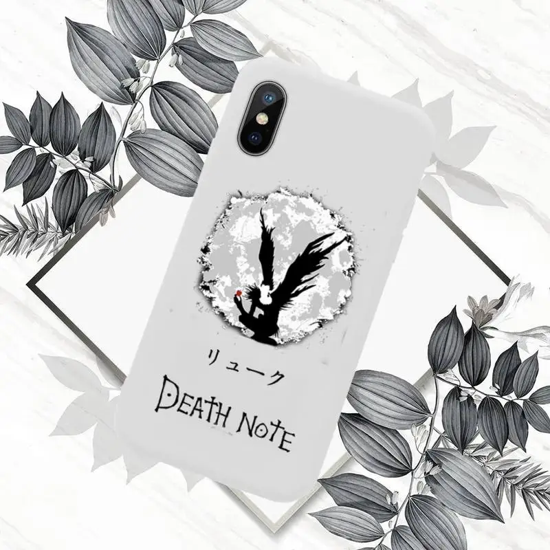 

Anime death note shell Phone Case Candy Color for iPhone 6 7 8 11 12 s mini pro X XS XR MAX Plus