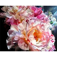 gatyztory painting by numbers for adults pink flowers acrylic peinture pair number oil canvas drawing 4050 frame diy decor home