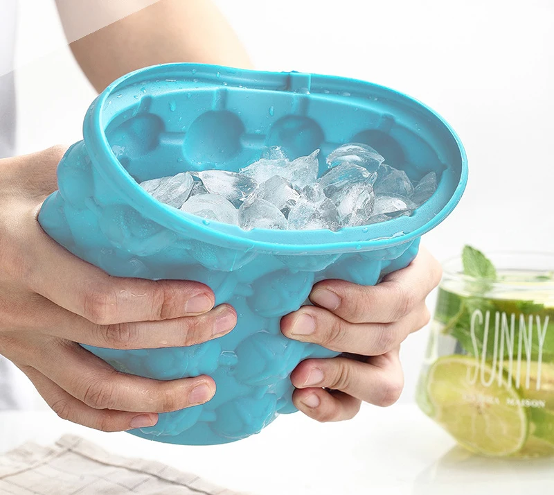 Двухцветное Силиконовое ведро для льда форма изготовления кубиков пива шкаф