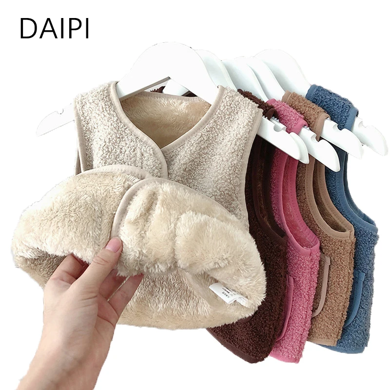 2022 New Vest for Kids Warm Lamb Cashmere Plush Boys and Girls Vest Autumn Winter Baby Cotton Vest Childrens Sleeveless Jacket