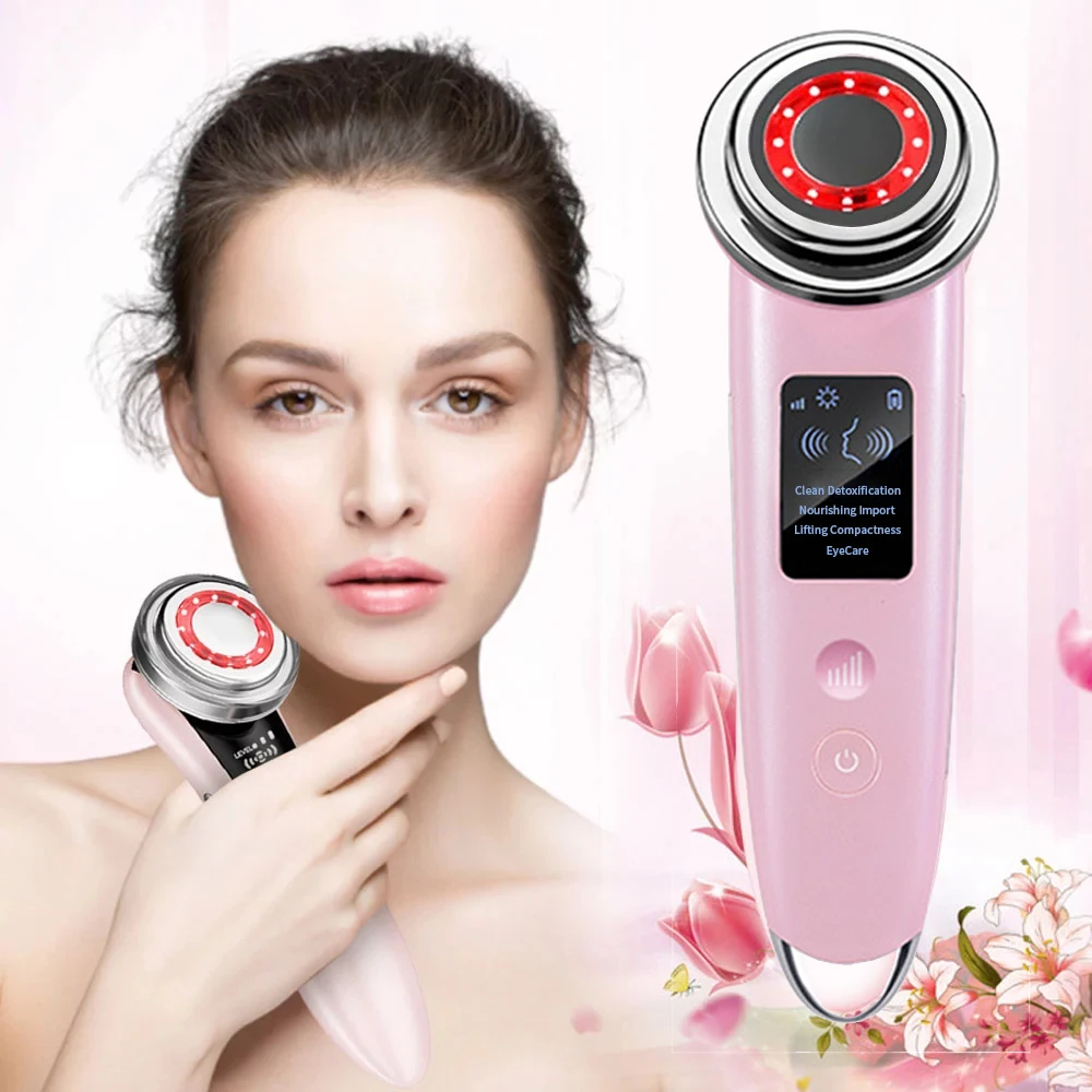 

Mesotherapy Radio Frequency Massager For Face Phototherapy Face Slime Skincare Beauty Appliances Wrinkle Remove Face Lift Device
