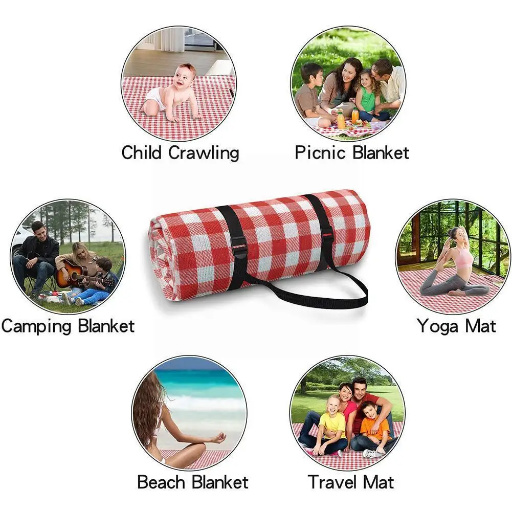 

Коврик для пикника, влагостойкий коврик, складная водонепроницаемая палатка для улицы, широкий коврик, портативный тканевый коврик для пик...