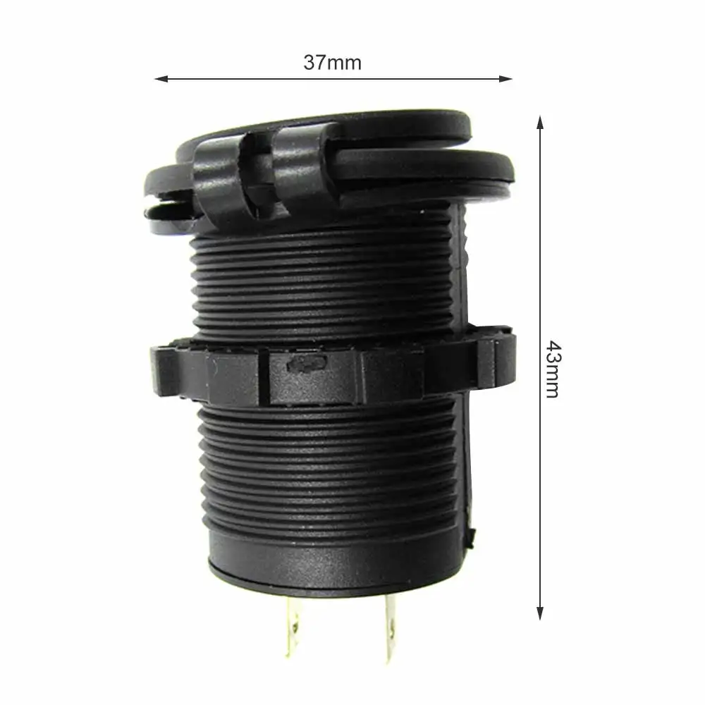 

12-24V Car Charger 5V 3.1A USB Charger Waterproof Power Outlet LED Indicator with Dual Port for Phones Tablet MP3