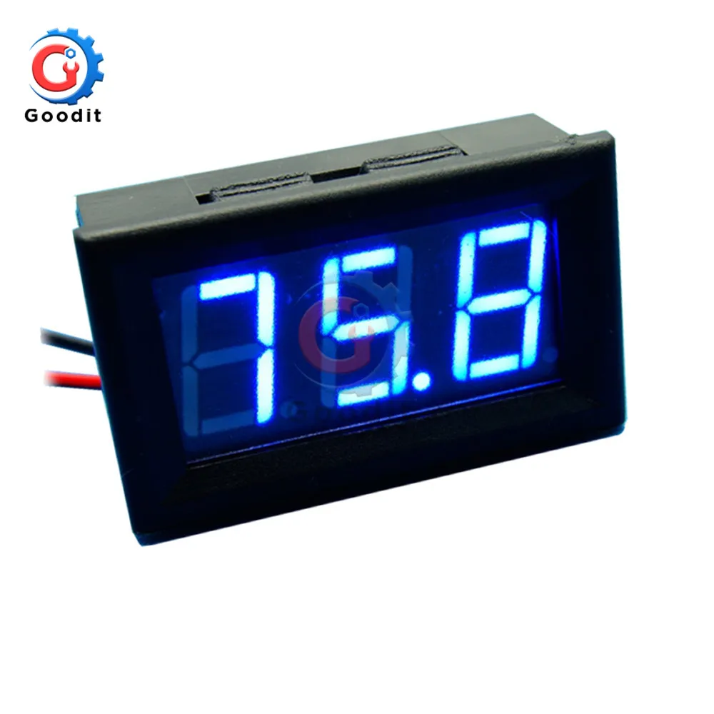 

Цифровой вольтметр, 0,56 дюйма, 3-проводной цифровой светодиодный вольтметр, панель измерителя напряжения с защитой от обратного хода, 0-100 В по...