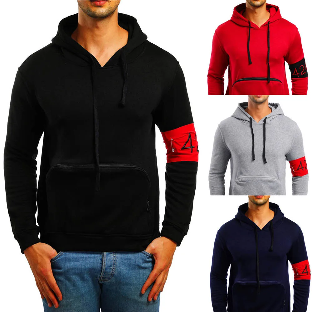 Мужской спортивный костюм с капюшоном размера плюс Осень-зима 2019 толстовка и