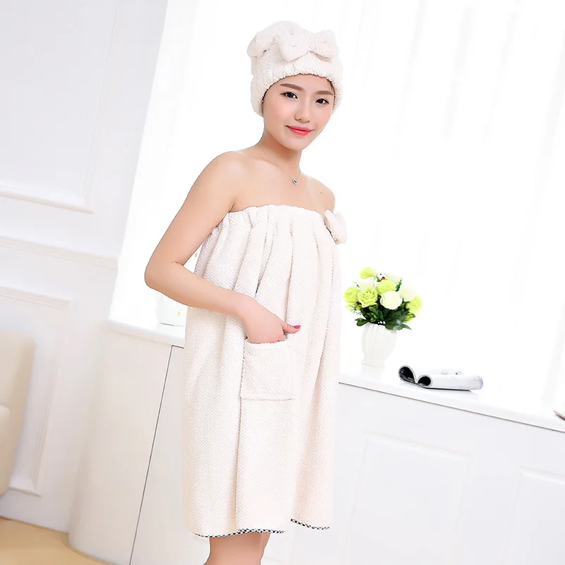 Комплект женских банных полотенец супер впитывающее быстросохнущее хлопковое