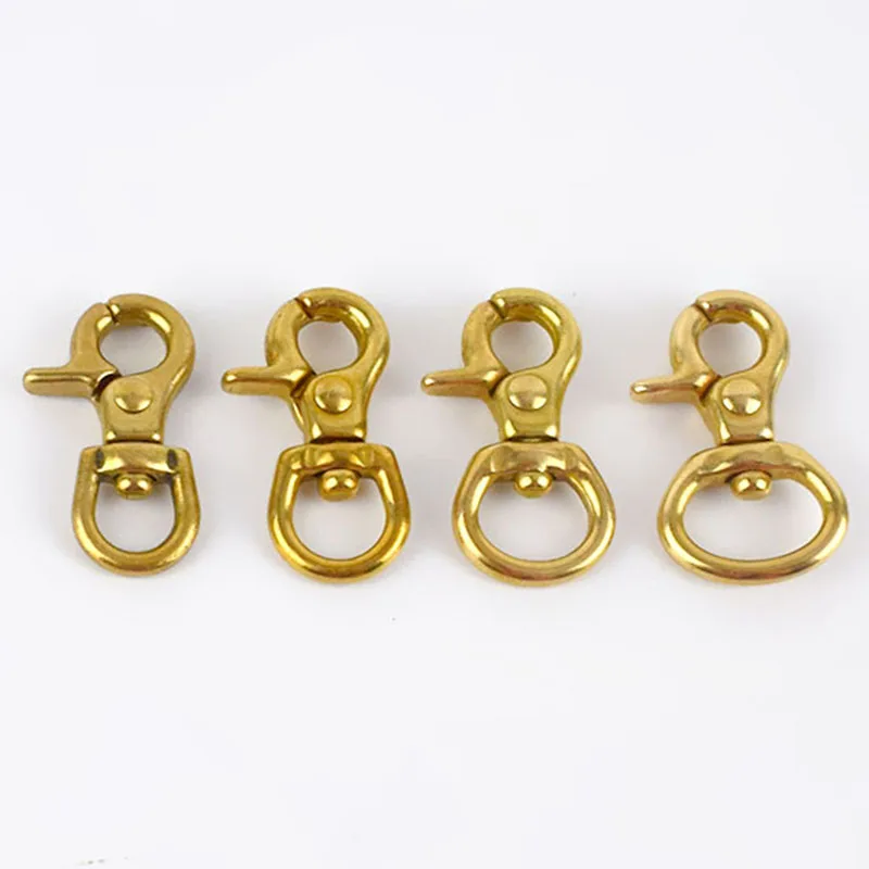 Meetee 2/5Pcs 8-25mm Solid Brass Buckle Bag Lobster Clasp Swivel Trigger Clips Dog Snap Buckles Strap Clamp Hang Hook Accessory | Дом и сад