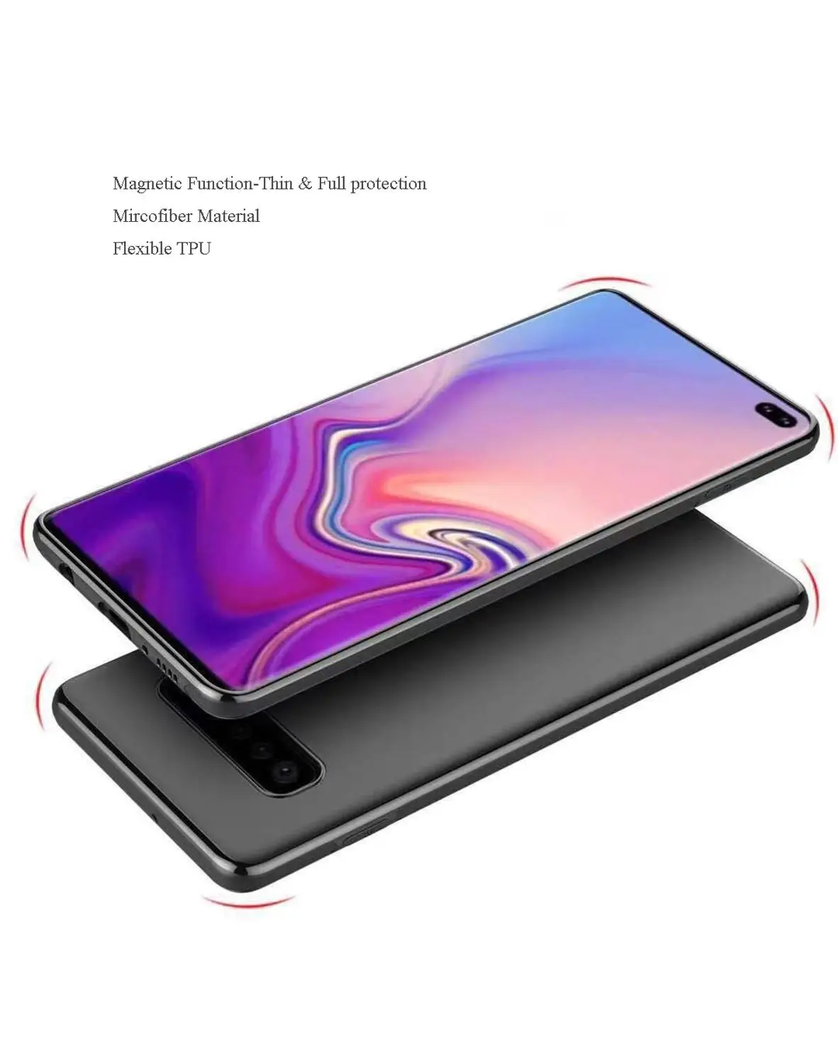 Магнитный автомобильный чехол держатель для Samsung Galaxy S10E S10 Plus ТПУ силиконовый S9 plus