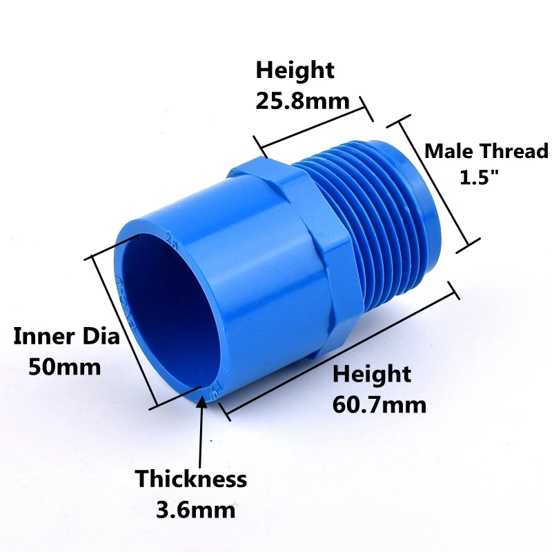 

SHSMFC Прямой соединитель ПВХ синий 20/25/32/40/50/63 мм