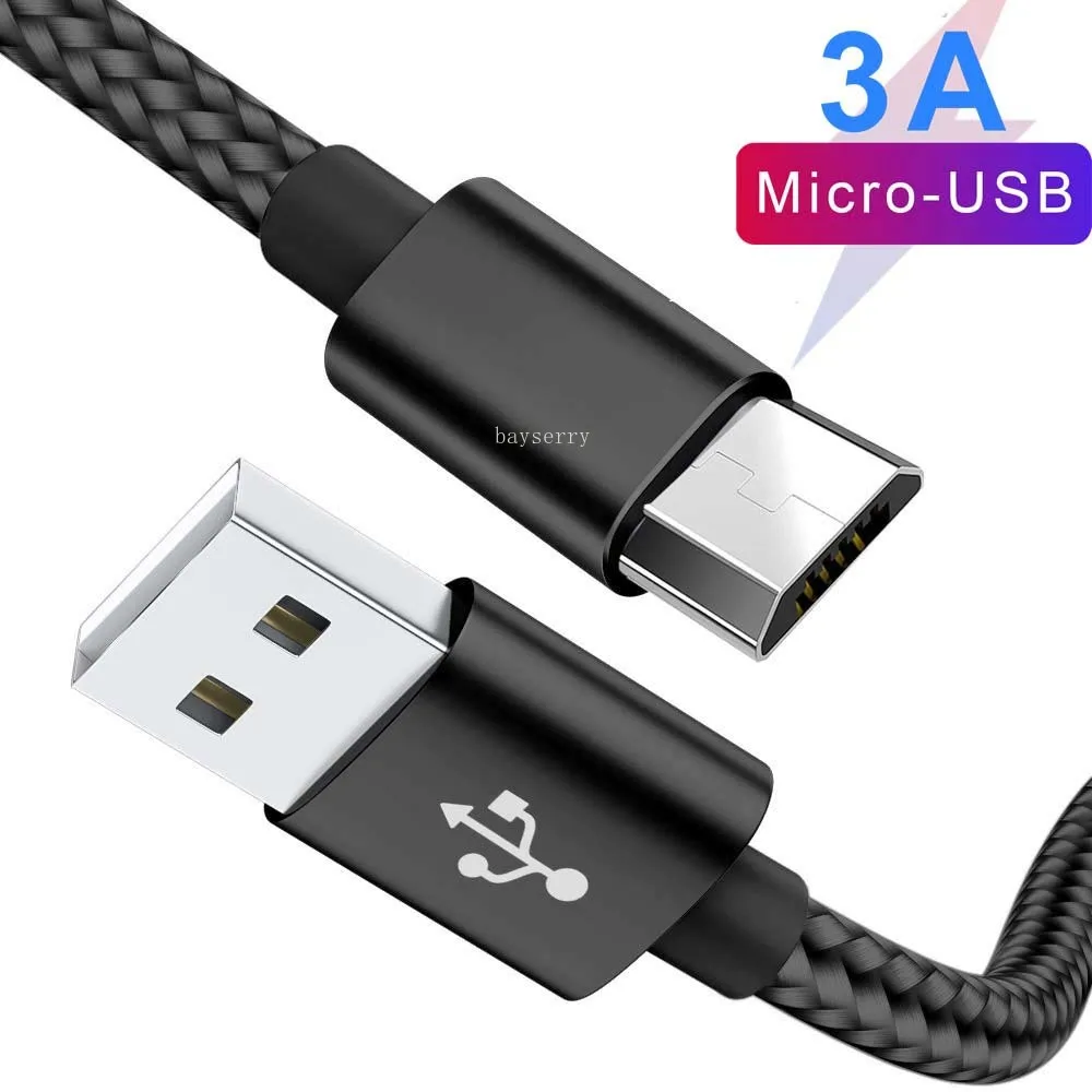 Bayserry микро USB кабель 3A быстрой зарядки для передачи данных Samsung S7 Xiaomi Redmi Note 5 LG HTC