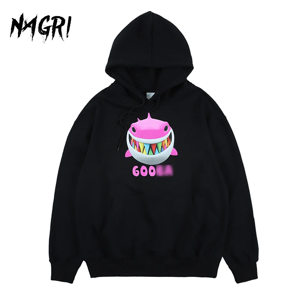 

Shark sixnine Rainbow Men's Streetwear Winter Coat Fashion Cartoon Print Sweatshirts Hip Hop Hooded Hoodies Sweatshirt