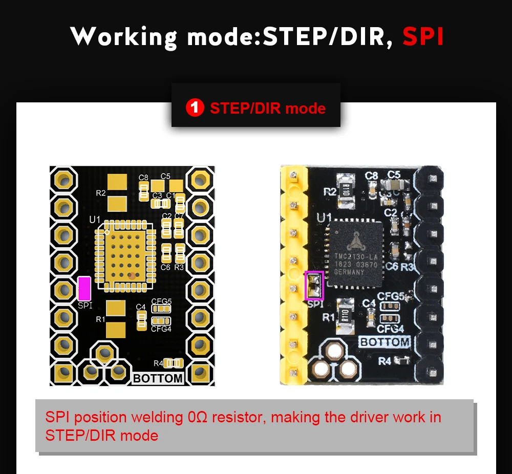 BIGTREETECH TMC2130 V3.0 Драйвер шагового двигателя бесшумный SPI 3D-принтер части для SKR V1.3 mini E3 ramps 1,4 MKS GEN