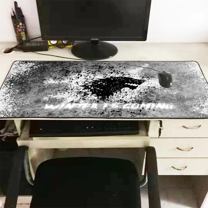 Mairuige 900*400*3 мм Игра престолов коврик для мыши Notbook компьютер большой пользовательский коврик для мыши с блокировкой края игровой коврик для мыши s Gamer