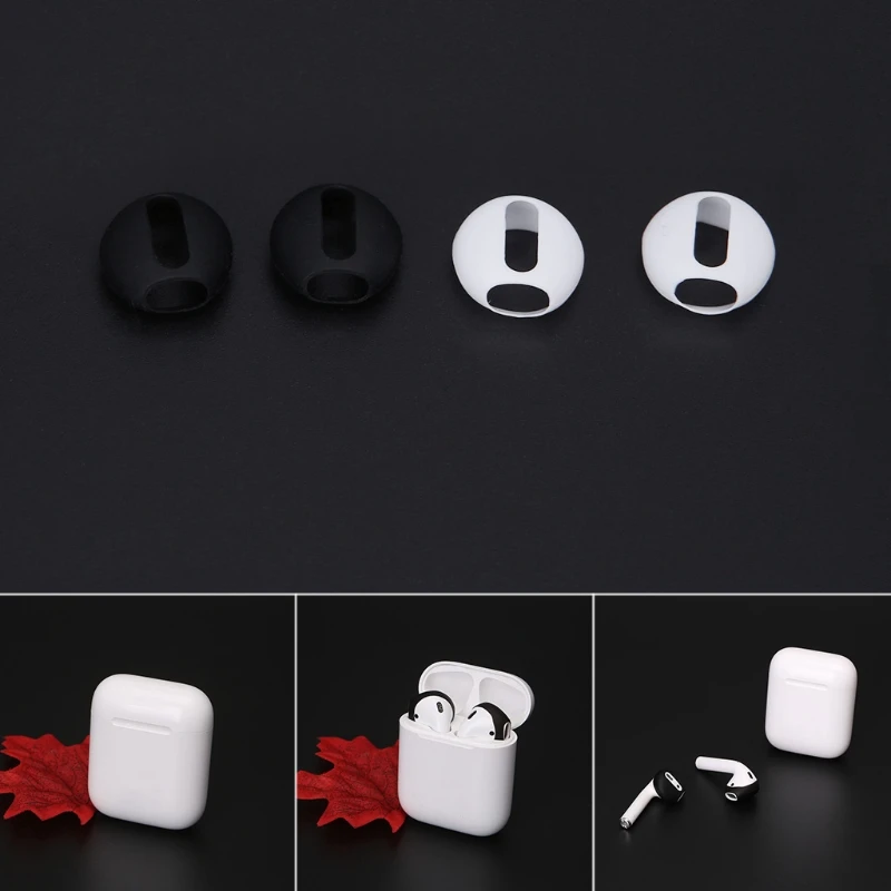 2 пары супертонких силиконовых наушников чехол для обновленный Apple Airpods iPhone 8 7 6 6S