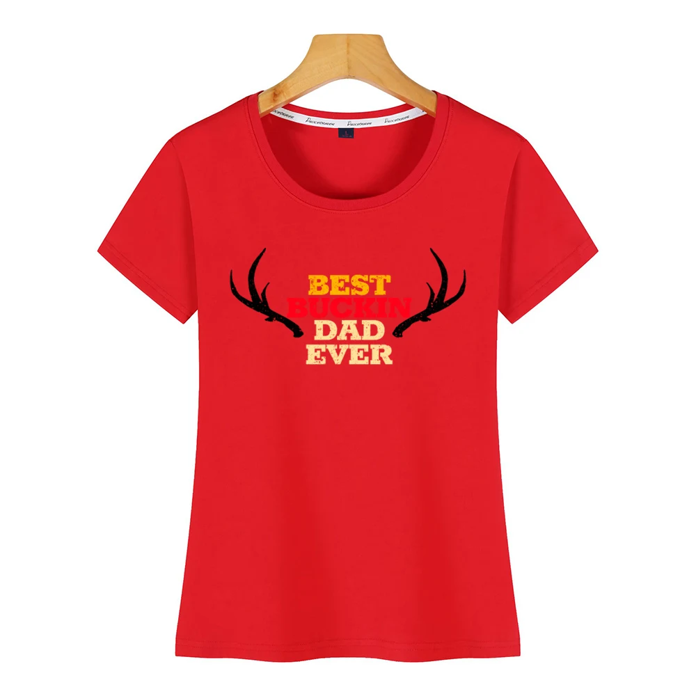 Tops T Shirt Women bow hunting accessory vintage best buckin dad O-Neck Vintage Cotton Female Tshirt | Женская одежда