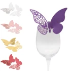 10 шт. белые, золотые, фиолетовые, розовые карточки с именем, карточки с бабочкой, место для эскорт, бокал для вина, лазерная резка, бумажные карточки для украшения свадебной вечеринки