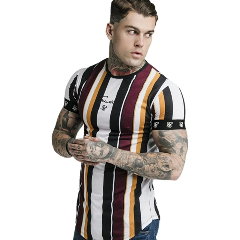 Running T-shirt 1 Новинка, мужская летняя футболка для спорта, бега Sik Silk, футболки для фитнеса, бодибилдинга, мужские тонкие хлопковые футболки с коротким рукавом, одежда для спортзала - Цвет: Running T-shirt 1