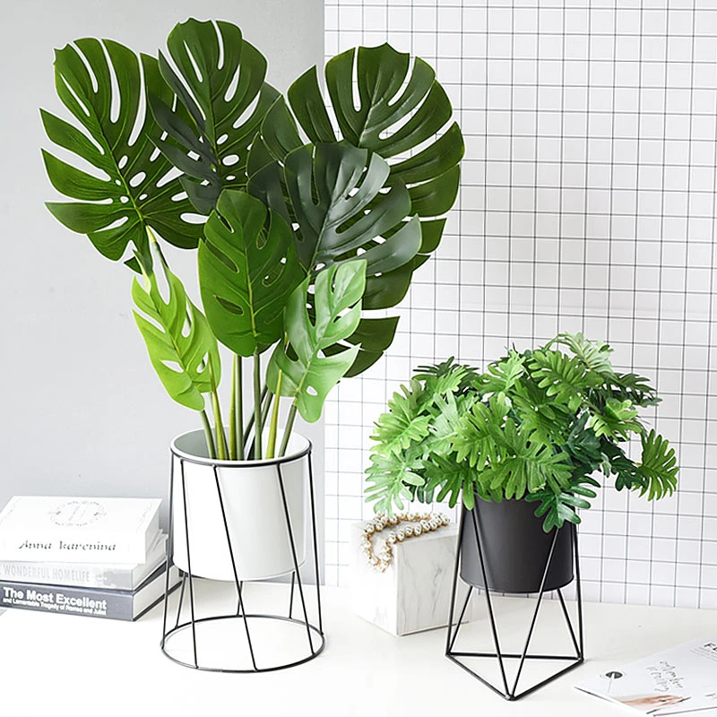 Простой геометрический цветочный горшок для дома гостиной зеленое растение