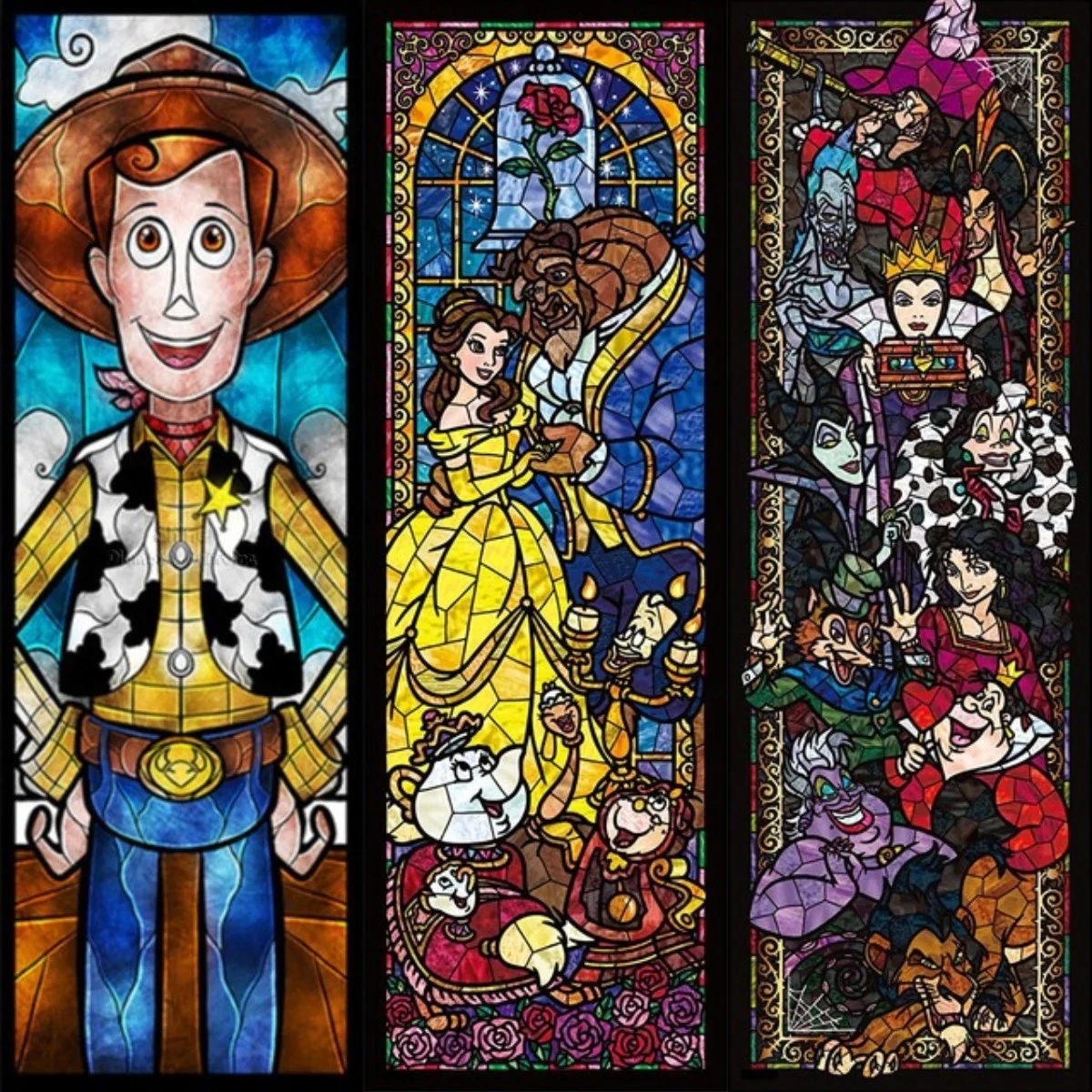 Алмазная живопись из мультфильмов Диснея пейзаж принцессы фантазийное