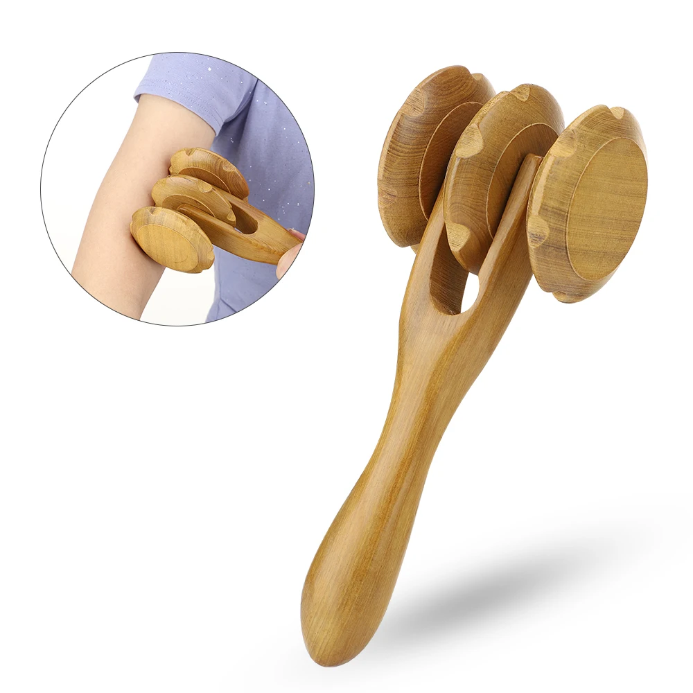 

Meridian Wooden Massage Tool Roller Foot Back Neck Acupoints Massage Therapy Meridians Scrap Lymphatic Promote Blood Circulation