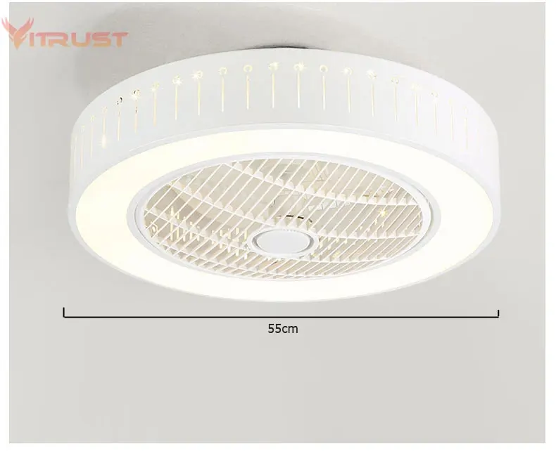 Модный минималистичный потолочный вентилятор с лампой домашний светильник