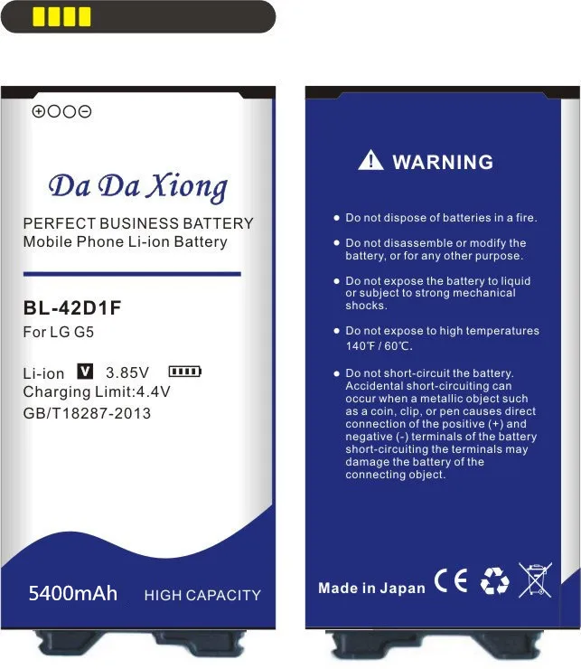 

Da Da Xiong 5400mAh BL-42D1F Battery for LG G5 H850 H820 H830 H831 H840 H868 H860N H860 LS992 US992 F700L F700S F700k VS987