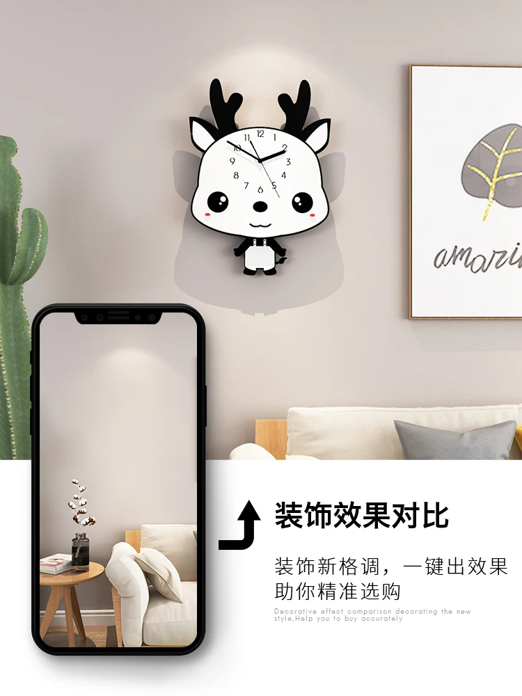 Бесшумные настенные часы креативные деревянные кухонные для детских комнат