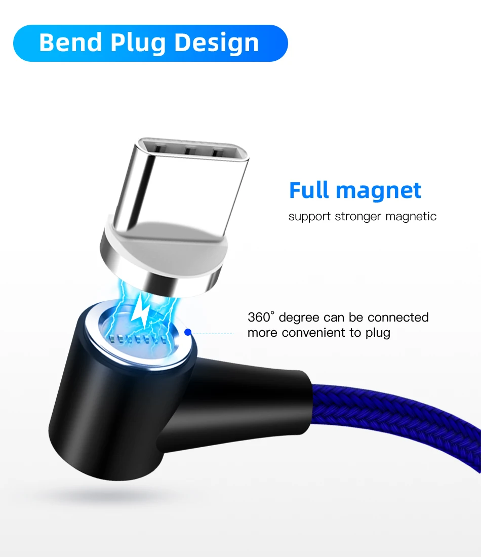 Магнитный кабель Micro usb Тип C 8 Pin адаптер быстрой зарядки телефона Microusb Тип-C магнит Зарядное устройство usb c для iphone samsung xiaomi