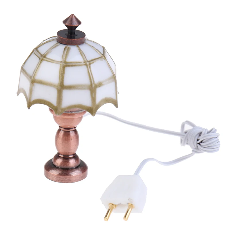 

1:12 Doll House Miniature Mini White Desk Table Lamp Model Furniture Accessorie