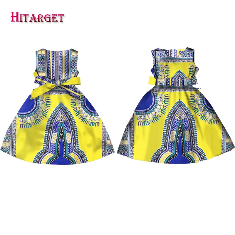 Модные платья в африканском стиле для девочек Vestidos Kanga Одежда Платья без рукавов