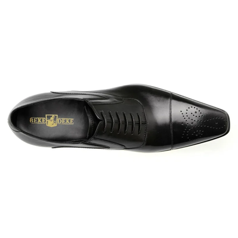 

Men Dress Shoes Genuine Leather Black Italian Fashion Business Oxford Shoes 2021 Brogue Wing Tip Wedding Footwear Zapatos Hombre
