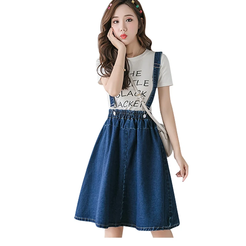 Джинсовая юбка размера плюс для женщин летний комбинезон с высокой талией