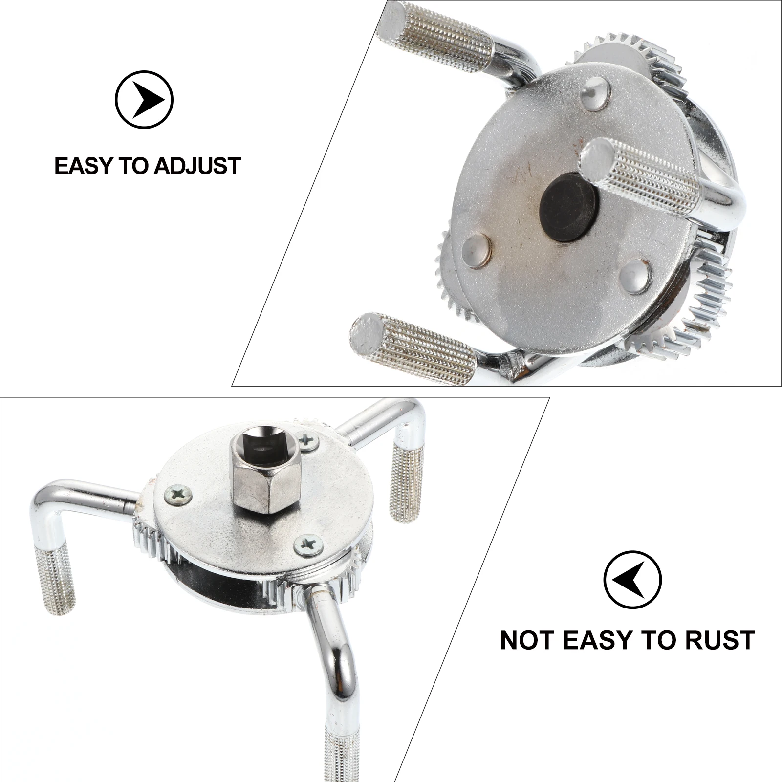 

1pc Practical Three-jaw Adjustable Filter Wrench Oil Filter Install Wrench