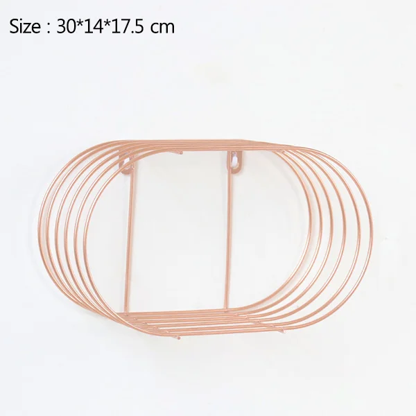 Rose Gold Strongwell скандинавские овальные железные настенные полки, настенные крючки, ключи, дырокол, украшение на стену, крючок для ключей, аксессуары для украшения дома - Цвет: Rose Gold