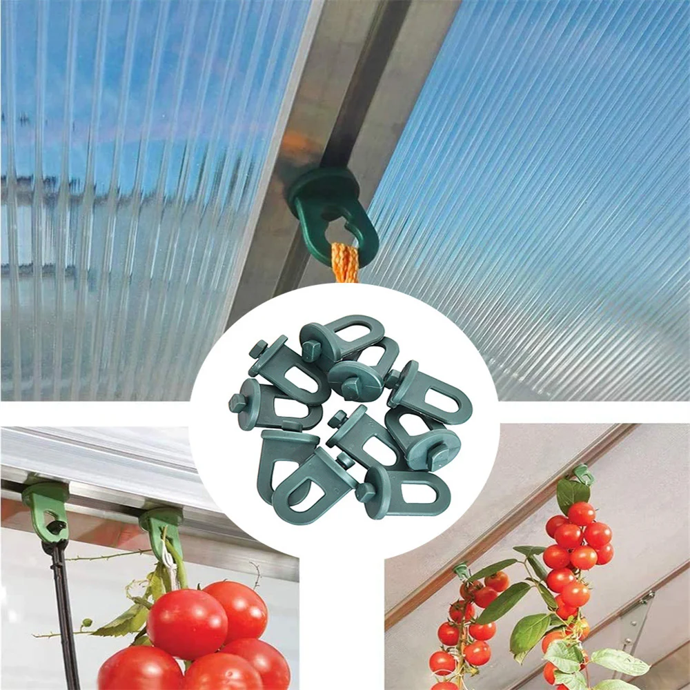 10 шт./компл. Крючки для подвешивания теплиц застежка-Пряжка крючок прививки